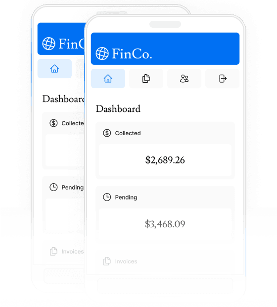 Mobile view of the dashboard showing key metrics